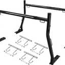 JY PERFORMANCE Truck Ladder Racks 800Ibs Capacity Extendable Pick-up Truck Bed Ladder Rack, Universal Heavy Duty (J-Bolt Clamps)