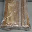 AWASEN Mid Century Nightstand, Rattan Side Table with Drawer, Modern Bedside Table with Storage and Solid Wood Legs for Living Room, Bedroom and Small Space (Brown)