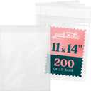 Pack It Chic - 11 X 14 Self Sealing Cellophane Bags (200 Pack) - Resealable Adhesive Clear Bags for Gifts, 11X14 Photos, Prints, Envelopes, Documents