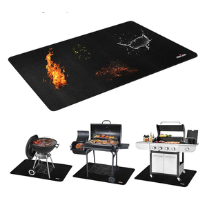 48 X 30 Inch Under Grill Mats for Outdoor Grill, Double-Sided Fireproof/Waterproof/Oil-Proof Grill Pad, BBQ Matt for Under Grill, Indoor Fireplace/Fire Pit Mat, Deck and Patio Protector Mat