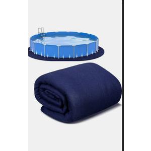 Tinideya Oval Pool Liner Pad Strong Durable Puncture Resistant Floor Mat Polyester Geotextile Above Ground Pool Accessories Delicate Floor Pad for Swimming Pools Bath, Navy(12 x 24 ft)