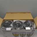 Triple Cereal Dispenser Countertop - 3 Pack 2L Large Cereal Containers Storage Airtight, Rotating Black Plastic Dry Food Dispenser for Cereal, Rice, Grains, Candy, Coffee Beans