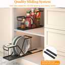 2 Pack Pull Out Cabinet Organizer for Cutting Board, Baking Sheet, Cookie Sheet, Sliding Rack for Bakeware & Trays, for Narrow Cabinet Space