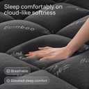 Niagara Sleep Solution Ultra Soft King Size Mattress Topper - Viscose Made from Bamboo Pillow Top Mattress Pad for Back Pain Relief - Naturally Cooling for Hot Sleepers, Dark Gray
