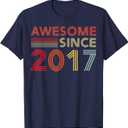 9 Year Old Bday Decorations Son Boy 9yr 2017 9th Birthday TShirt, L, Navy Blue