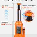 VEVOR Hydraulic Bottle Jack, 20 Ton/44092 LBS All Welded Bottle Jack, 7.5-14 inch Lifting Range, with 3-Section Long Handle, for Pickup Truck, Truck, Car, RV, Auto Repair, Industrial Engineering