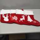 Christmas Stocking, 4 x Large Christmas Stockings Hanging Santa Claus Gift Bag Christmas Stocking Large Size Ornament for Decoration Fireplace Tree Display Candy