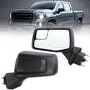 Left Driver Side Mirror Compatible With 2019 2020 2021 2022 2023 2024 2025 2026 GMC Sierra 1500 With Manual Folding Power Glass Heated Matte Black Replace#84732161,84309731(5Pins)
