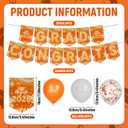 baotongle 2026 Graduation Decorations Themed Set Congrats Grad Backdrop Balloons Banner and Streamers Hanging Swirls Kit for Party Supplies High School College Celebrations(Orange)