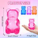 Stress Bear Taba Squishy Balls, Bear Toy Taba Squishy Toys for Kids Stress Relief Squeeze Balls for Valentine's Day Gifts Birthday Gifts Party Favors-Rosy