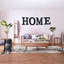 13.7" Metal Letters for Wall Decor, Corrugated Black Large 3D Letters, Decorative Farmhouse Hanging Alphabet Signs for Home Bedroom Office Wedding Party (M)