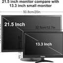 13.3 inch Small PC Monitor 1366x768 Mini LED Monitor with HDMI VGA AV BNC USB Intput, for Fire Stick Computer Xbox Ras pi, Built-in Speaker
