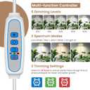 Kullsinss Grow Lights for Indoor Plants, Full Spectrum Plant Lights for Indoor Growing with 6/12/16H Timer, 3 Color Modes, 5 Brightness, 10"-65" Height Adjustable Wood Grain Plant Growing Lamp