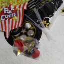 Movie Night Party Balloons Stand Kit 2 Sets with 2 Popcorn Clapboard Foil Balloons Black Red Gold Party Balloon Centerpiece for Tables for Birthday Camera Film Movie Party Decoration