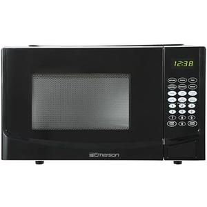 Emerson MW9255B Countertop Microwave Oven, 6 Pre-Programmed Settings, Removable Glass Turntable and Child Safety Lock, 0.9 Cu ft, 900W, Black