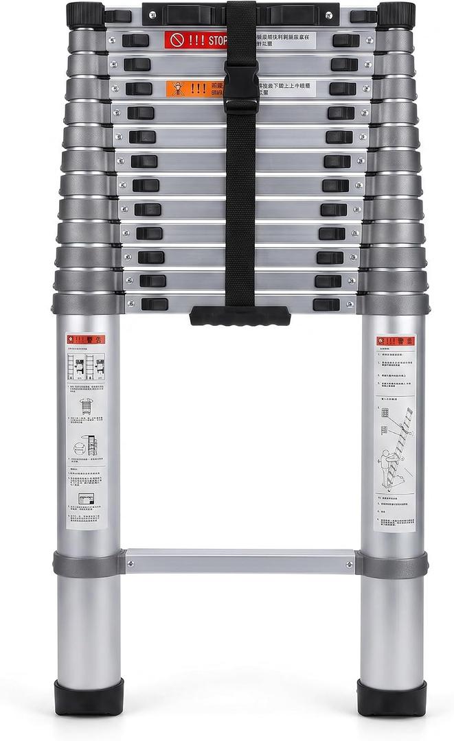 Telescoping Ladder 16.4 FT, Aluminum Lightweight Extension Ladder,330lbs Capacity