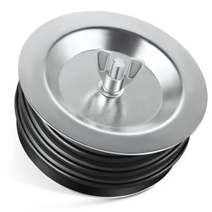 Dreyoo 1 Pcs 5 Inch End of Pipe Gripper Mechanical Plug, Steel Drain Pipe Cover with Galvanized Screw and Wing Nut for Outdoor Sewer Cleanout Drain