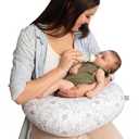 Boppy Nursing Pillow, Safe Ergonomic Breastfeeding & Baby Feeding Support
U-Shaped Ergonomic Design, Softer Cushiony Fill, Machine-Washable & Dryer-Safe Cover - Gray Gentle Leaves