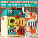 Lehoo Castle Veterinarian Playset for Kids Girls, Pretend Play Toys for Toddlers 1-3, Critter Clinic Toy with Keys, Doctor Kit for Toddlers 3-5 Pet Vet Toys, Gifts for 3 4 5 + Year Old Girl Boys