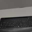 Wireless Keyboard with 7 Colored Backlits, Wrist Rest, Phone Holder, Rechargeable Ergonomic Computer Keyboard with Silent Keys, Full Size Lighted Keyboard for Windows, Mac, PC, Laptop (Large Print)