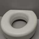 HealthSmart Enhanced Comfort 5" Raised (Round) Toilet Seat Risers for Seniors 5 Slip Resistant Pads FSA/HSA Eligible Padded Toilet Seat Elevation 15.7 x 15.2 x 6.1