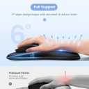2 x meatanty Mouse Pad with Wrist Rest, Ergonomic Mouse Wrist Support, Desk Mouse Mat Computer Accessories, Soft Memory Foam Palm Hand Pain Relief, Non-Slip Laptop Cushion, Office Home Gaming Black Blue