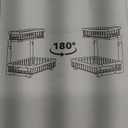 Under Sink Organizer, Adjustable Height, 2 Tier Pull Out Under Cabinet Organizer, Slide Out Thickened Metal Under Sink Storage for Kitchen Bathroom Laundry Pantry Cabinet, White, Large