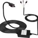MEIRIYFA Dash Cam Acc Hardwire Kit Mini USB Hardwire Dashcam Kit Step-Down Cable, 12V-24V to DC 5V 3A Car Dash Charger Power Cord for Cars Camera GPS（11.5FT）