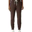Women's Moisture Wicking Jogger Pants for Fitness, Drawstring Waist, Side Pockets, Soft Breathable for Running, Casual Sports, Brown Small