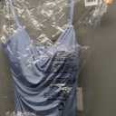 Siena Womens Spaghetti Strap Cowl Neck Midi Dress (2, Perri)