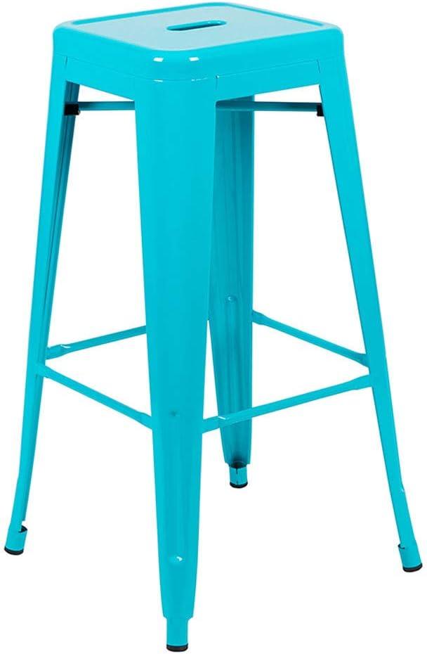 Flash Furniture Lily 30" High Metal Indoor Bar Stool in Teal - Stackable