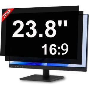 [2 Pack] 23.8 Inch Privacy Screen for Computer Monitor Blue Light Screen Protector Anti Glare Anti-Scratch Monitor Privacy Shield Screen 23.8 Inch 16:9 Aspect Ratio