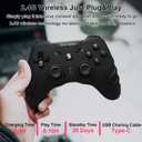DuLingKer PC Controller Wireless, PS3 Controllers PC Gamepad with Hall Effect Joysticks and Dual Vibration, 2.4G Wireless Gaming Controller for Windows 11 10 8, PS3, Android TV, Steam, Raspberry Pi