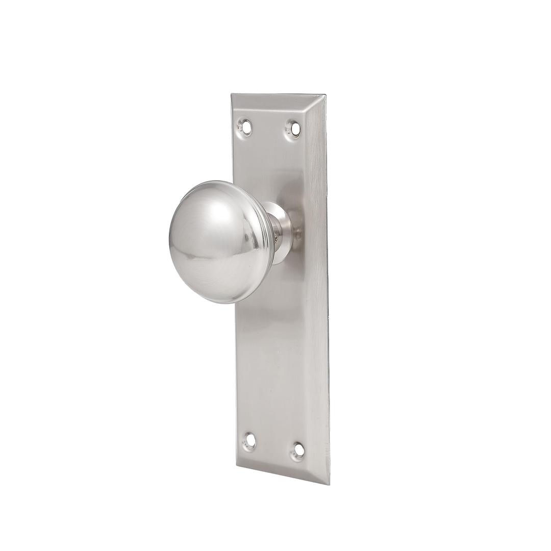 newliplace 2 Pack Vintage Single-Sided Dummy Door Knobs Interior, Antique Brass Long Plate Dummy Door Knobs