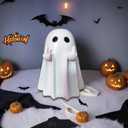 Halloween Ghost Figurine, Spooky Cute Ghost Ornaments for Home, Desk, Party Decor, Halloween Statue Indoor & Porch Decor (Cute Ghost)