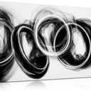 MXUNYZ Black and White Abstract Canvas Wall Art Minimalist Print Painting, 40"L x 20"W