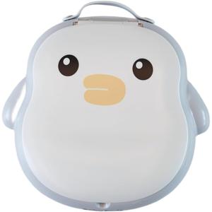 CoocooBaby Portable potty seat for toddler travel, Portable toilet for kids with Potty Liners, Travel Bag, Foldable Car Potty for Toddler (Penguin)