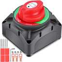 Nilight Battery Switch 1-2-Both-Off 12V 24V 48V 600A High Current Heavy Duty Battery Power Cut Master Switch Disconnect Isolator for Truck Vehicle Trailer RV Marine Boat Yacht