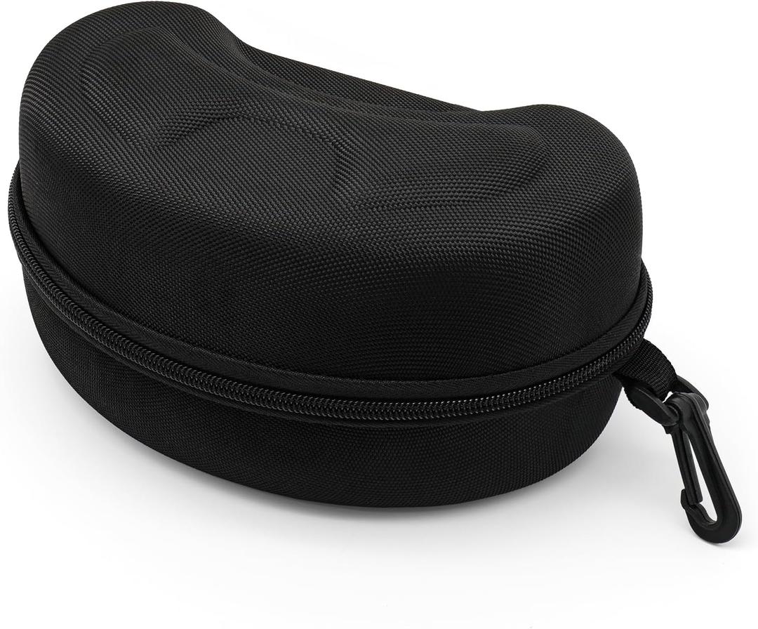 Ski Goggles Case, Hard EVA Ski Glasses Case with Aluminum Bag Hook -Lightweight Travel Carrying ski goggle case (X-Large)