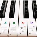 Piano Keyboard Stickers for 88/61/54/49/37 Key, Bold Large Letter Piano Stickers for Learning, Removable Piano Keyboard Letters, Notes Label for Beginners and Kids, Multicolor