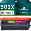 Compatible 508X CF363X Magenta Toner Cartridge Replacement for HP 508X Toner for Color Enterprise M552dn M553x M553dn M553n, MFP M577 Series Printer | 1x 508X Magenta, 9,500 Pages