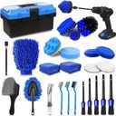 TTRCB 27Pcs Car Detailing Kit, Car Detailing Brush Set, Auto Detailing Drill Brush Set, Car Detailing Brushes, Car Wash Kit, Car Accessories, Car Cleaning Tools Kit for Interior, Exterior, Wheels