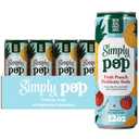 Simply POP Prebiotic Soda Fruit Punch Cans, 12 fl oz, 12 Pack (BBD 06/01/2026)