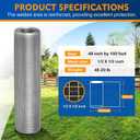 TUSON Hardware Cloth 1/2" 48x100ft 19 Gauge Welded Wire Roll