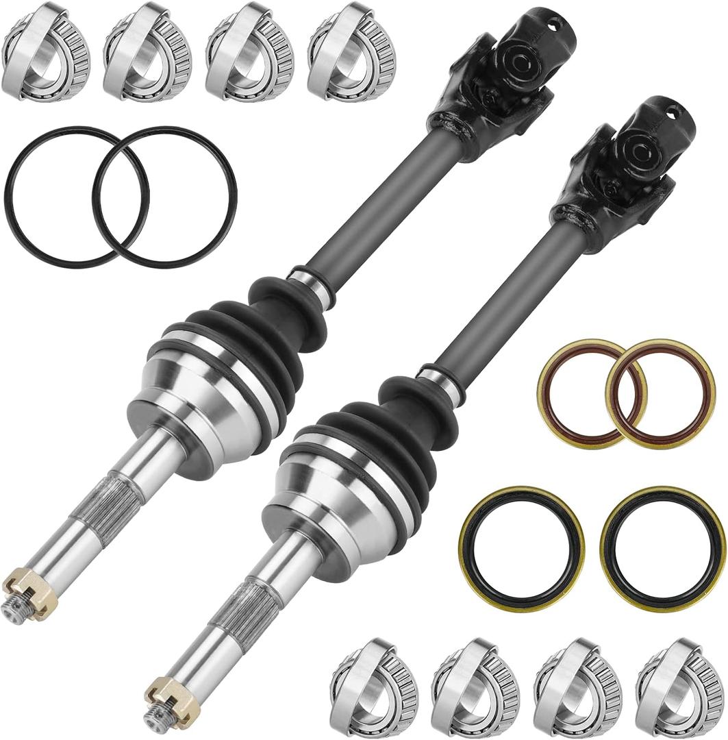 Front Left & Right CV Axle Shaft with Wheel Bearing for Polaris Sportsman Scrambler 400 500 1999 2000 2001 2002 2003 2004; Xpedition 325 425 2000-2002; Diver Half Shaft for 1380063,2200960