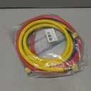 3 Pieces AC Manifold Gauge Hose Kit for R410a R22 R134a R404a, 1/4" Thread Automotive Air Condition Refrigerant R410a A/C Charging Hose with 5ft Hoses