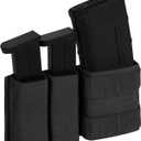 Mag Pouch 5.56 with Double Pistol Magazine Pouch,MOLLE Mag Pouches 5.56+9mm with Quick Release Insert for Tactical Vest Belt Accessories