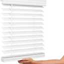 Lotus & Windoware Cordless, 2 Inch Faux Wood Blind, 30.5" Wide x 60" Long, Window Blinds, Blinds & Shades, Blinds for Indoor Windows, Smooth, Bright White - 30.5" x 60",Bright White