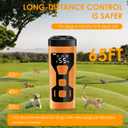 Dog Bark Deterrent Devices, 3X Ultrasonic Anti Barking Device for Dogs, 4 Frequencies 5 Training Modes 65ft Safer Alternatives to Bark Collars, Portable Design with Display for All Dogs (Orange)