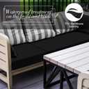 Newwiee Set of 4 Stretch Patio Cushion Covers Sofa Couch Seat Chair Slipcovers Cushion Cover Replacement Furniture Protector for Pets Washable(Black,Seat Cover,Solid)